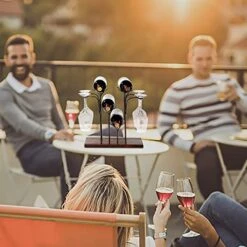 Wine Racks Countertop, Hold 4 Bottles Wine And 4 Wine Glasses, 2 In 1 Wine Glass Holder And Storage, For Home Decor & Kitchen Storage Rack, Bar, Wine Party, Made In Wood & Metal Shelf 5 Wine Racks Countertop, Hold 4 Bottles Wine And 4 Wine Glasses, 2 In 1 Wine Glass Holder And Storage, For Home Decor & Kitchen Storage Rack, Bar, Wine Party, Made In Wood & Metal Shelf -Songmics Furniture Shop 51at7nnZZxL