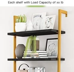 Hooseng Open Wall Mount Bookcase, Modern 5-Shelf Ladder Shelf W/Industrial Metal + Manufactured Wood Storage Organizer, Plant Display Rack, Stand Bookshelf For Home Office (Orange/Black) 10 Hooseng Open Wall Mount Bookcase, Modern 5-Shelf Ladder Shelf W/Industrial Metal + Manufactured Wood Storage Organizer, Plant Display Rack, Stand Bookshelf For Home Office (Orange/Black) -Songmics Furniture Shop 51atKoym9JL