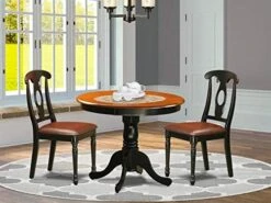 East West Furniture ANKE3-BLK-LC Dining Room Table Set, 3-Pieces 16 East West Furniture ANKE3-BLK-LC Dining Room Table Set, 3-Pieces -Songmics Furniture Shop 51bAhexn7L. AC