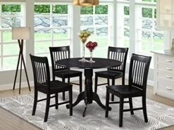 East West Furniture DLNO3-MAH-W Dining Table Set, 3-Piece -Songmics Furniture Shop 51bE7mXNoWL. AC