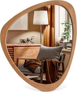 WallBeyond 30.5" H X 19.5" W Asymmetrical Decor Irregular Accent Wall Mirror For Entryway, Hallway, Etc || Shape: Abstract & Unique Cobblestone, Vertical - 342104 -Songmics Furniture Shop 51bIn9pBeL. AC