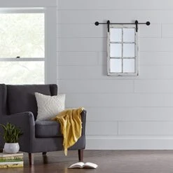 Amazon Brand – Stone & Beam Vintage-Look Rectangular Barn Farmhouse Frame White Window Wood Mirror, 32.75 Inch Height, White 8 Amazon Brand – Stone & Beam Vintage-Look Rectangular Barn Farmhouse Frame White Window Wood Mirror, 32.75 Inch Height, White -Songmics Furniture Shop 51bMF1Wr9yL