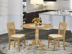 East West Furniture DLNO5-MAH-C Dining Table Set, 5-Piece -Songmics Furniture Shop 51bUQDPs1L. AC