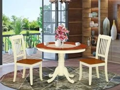 East West Furniture HLDA5-BMK-W 5PC Round 42 Inch Table And 4 Vertical Slatted Chairs -Songmics Furniture Shop 51bZSmcMyaL. AC
