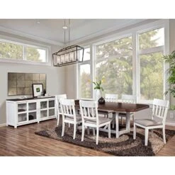 Alpine Furniture Donham Large Wood Display Cabinet In Brown And White -Songmics Furniture Shop 51bmZAhR0bL