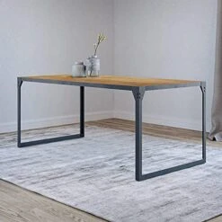 Landia Home Collection Dining Table, Rectangular, Acacia Brown -Songmics Furniture Shop 51br9dInGjL