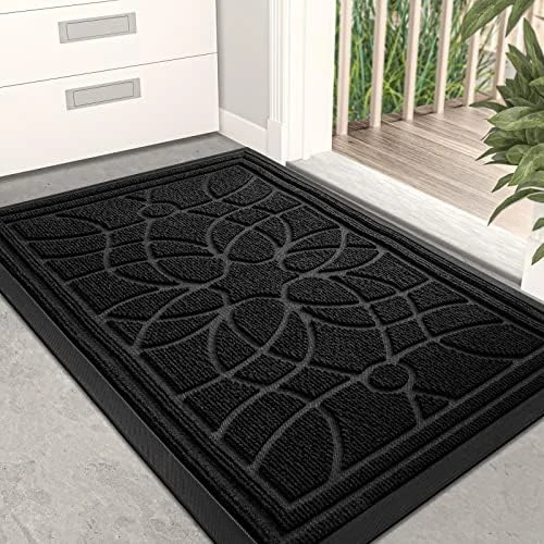 DEXI Front Door Mat, Welcome Mat Heavy Duty Durable Low Profile Outside Doormat For Entryway, Patio, Garage, High Traffic Areas, 17"X29", Grey 5 DEXI Front Door Mat, Welcome Mat Heavy Duty Durable Low Profile Outside Doormat For Entryway, Patio, Garage, High Traffic Areas, 17"X29", Grey - Image 5