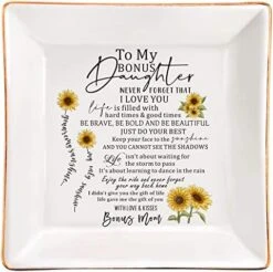 XJF To My Daughter Gift From Mother, Daughter Ceramic Jewelry Trinket Dish, Birthday, Graduation, Christmas, Gift For Daughter From Mother -Songmics Furniture Shop 51buOcSMaxL. AC