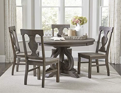 Homelegance 54" Round Dining Table, Dark Pewter 5 Homelegance 54" Round Dining Table, Dark Pewter - Image 5