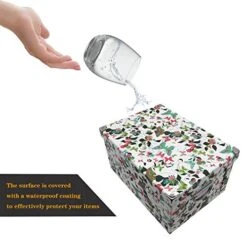 GUOZI Collapsible Storage Box, Decorative Memory Box With Lid & Metal Reinforced Corners, Cardboard File Box With Handles, Organizer Gift Box For Keepsake Toy Photos Office Nursery Wardrobe Bookshelf -Songmics Furniture Shop 51cDbo7p1ZL