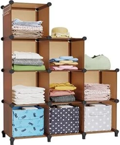 HOMIDEC Closet Organizer, 9-Cube Closet Organizers And Storage, Portable Closet Storage Shelves, Closet Organizers And Storage Shelves, Clothes Storage Organizer For Garment Racks, Closet, Wardrobe -Songmics Furniture Shop 51cHwnOlQZL. AC