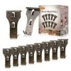 AIEVE Brick Wall Clips For Hanging Outdoors, 10 Pack Brick Hooks Brick Hangers No Drill, Picture Hangers Brick Wall Hangers Siding Hooks Mount On Brick Without Drilling, Fit 2-1/8 To 2-1/3