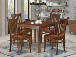 East West Furniture OXGR5-LWH-W 5 Piece Dining Room Furniture Set Includes A Square Kitchen Table And 4 Dining Chairs, 36x36 Inch, Linen White 17 East West Furniture OXGR5-LWH-W 5 Piece Dining Room Furniture Set Includes A Square Kitchen Table And 4 Dining Chairs, 36x36 Inch, Linen White -Songmics Furniture Shop 51cTymfU2oL. AC