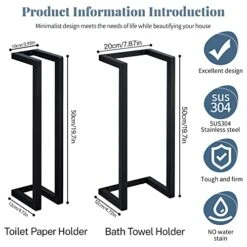 Bathroom Wall Towel Rack, Bathroom Organization, Bath Towel Holder, Wall Towel Storage, Mounted Towel Rack Holder -Songmics Furniture Shop 51cadnpyUXL