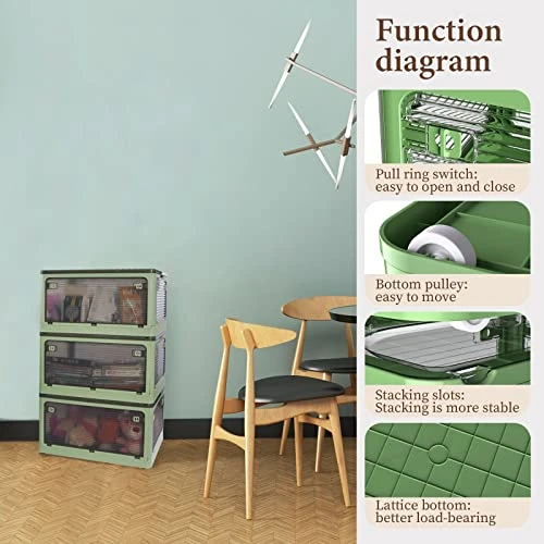 SummerRay Folding Storage Bins With Wheels Stackable Plastic Closet White 18Gal 2pcs 3 SummerRay Folding Storage Bins With Wheels Stackable Plastic Closet White 18Gal 2pcs - Image 3