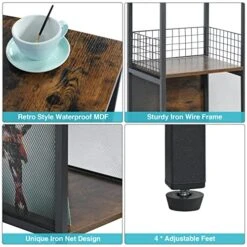 Honkazita Record Player Stand, Vinyl Record Storage Table With 2-Tier Record Player Cabinet For Albums, Vinyl Storage End Table Turntable Stand Record Display Table For Bedroom Living Room, Brown 11 Honkazita Record Player Stand, Vinyl Record Storage Table With 2-Tier Record Player Cabinet For Albums, Vinyl Storage End Table Turntable Stand Record Display Table For Bedroom Living Room, Brown -Songmics Furniture Shop 51cn2ZI960L