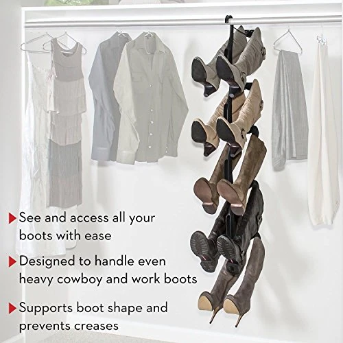 Boot Butler Boot Rack – As Seen On Rachael Ray – Clean Up Your Closet Floor With Hanging Boot Storage – Easy To Assemble & Built To Last – 5-Pair Boot Hanger Boot Organizer & Boot Shaper/Tree 2 Boot Butler Boot Rack – As Seen On Rachael Ray – Clean Up Your Closet Floor With Hanging Boot Storage – Easy To Assemble & Built To Last – 5-Pair Boot Hanger Boot Organizer & Boot Shaper/Tree - Image 2