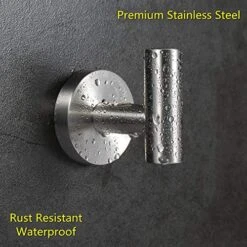 YGIVO 2 Pack Towel Hooks, Brushed Nickel SUS304 Stainless Steel Coat Robe Clothes Hook Modern Wall Hook Holder For Bathroom Kitchen Garage Hotel Wall Mounted (Brushed Nickel) 17 YGIVO 2 Pack Towel Hooks, Brushed Nickel SUS304 Stainless Steel Coat Robe Clothes Hook Modern Wall Hook Holder For Bathroom Kitchen Garage Hotel Wall Mounted (Brushed Nickel) -Songmics Furniture Shop 51cudM9z5xL
