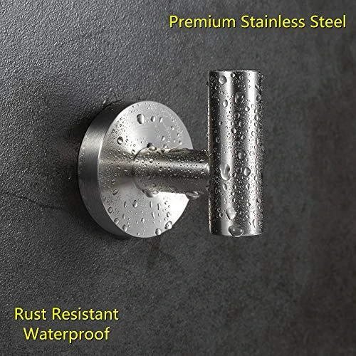 YGIVO 2 Pack Towel Hooks, Brushed Nickel SUS304 Stainless Steel Coat Robe Clothes Hook Modern Wall Hook Holder For Bathroom Kitchen Garage Hotel Wall Mounted (Brushed Nickel) 7 YGIVO 2 Pack Towel Hooks, Brushed Nickel SUS304 Stainless Steel Coat Robe Clothes Hook Modern Wall Hook Holder For Bathroom Kitchen Garage Hotel Wall Mounted (Brushed Nickel) - Image 7