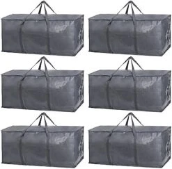 Fixwal Heavy Duty Moving Bags 8 Pack Storage Bags 93L Grey Moving Supplies For Space Saving Moving Storage Backpack Straps Strong Handles & Zippers, Foldable -Songmics Furniture Shop 51cxZit3gL. AC