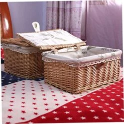 STOBAZA Magazine Basket Cosmetic Storage Box Magazine Storage Box Decoration Storage Containers Closet Organizer Magazine Organizer Woven Desktop Basket Woven Storage Bin Wicker -Songmics Furniture Shop 51cyMmMblXL