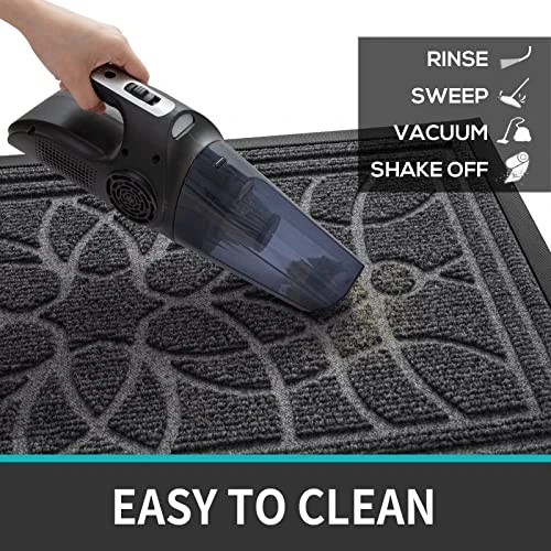 DEXI Front Door Mat, Welcome Mat Heavy Duty Durable Low Profile Outside Doormat For Entryway, Patio, Garage, High Traffic Areas, 17"X29", Grey 4 DEXI Front Door Mat, Welcome Mat Heavy Duty Durable Low Profile Outside Doormat For Entryway, Patio, Garage, High Traffic Areas, 17"X29", Grey - Image 4