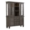 Sunset Trading Shades Of Gray Wood Lighted China Cabinet/Wine Storage In Gray