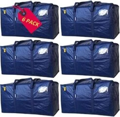 AlexHome Easy Moving Bags Heavy Duty,5 Pack, Extra Large Packing Bags For Moving,Stroage Bags For Moving,Large Moving Bags For Clothes,Strong Durable Moving Bags With Handles,Moving Bags,Moving Supplies For Space Saving Moving Storage,(Blue,Set Of 5) -Songmics Furniture Shop 51d9Kfr3mML. AC