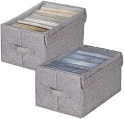 4Pcs Clothes Closet Organizers And Storage,Clothes Organizer For Closet - 6 Large Grids With Removable Dividers,Stackable Closet Organizers Storage Bins For Clothes,Jeans,Pants, Sweaters,Toys(6Girds) -Songmics Furniture Shop 51dB NY3O2L. AC