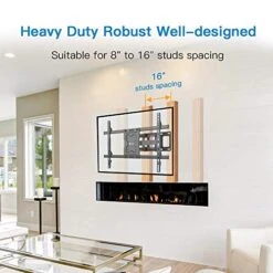 EVERVIEW Full Motion TV Wall Mount Bracket Fits For Most 37-75 Inch LED,LCD,OLED Flat Curved TVs,Dual Articulating Arms Swivels Tilts Rotation, VESA 600X400mm,132lbs,Fits 12/16" Wood Stud -Songmics Furniture Shop 51dDsw4NjTL