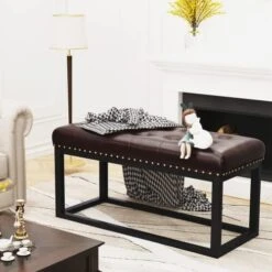 AWQM Tufted Storage Ottoman Bench,Velvet Upholstered Storage Bench With Button,Flip Top,Perfect For Living Room,Entryway,Bedroom,47.24", Light Pink 24 AWQM Tufted Storage Ottoman Bench,Velvet Upholstered Storage Bench With Button,Flip Top,Perfect For Living Room,Entryway,Bedroom,47.24", Light Pink -Songmics Furniture Shop 51dLiqBVxXL. AC