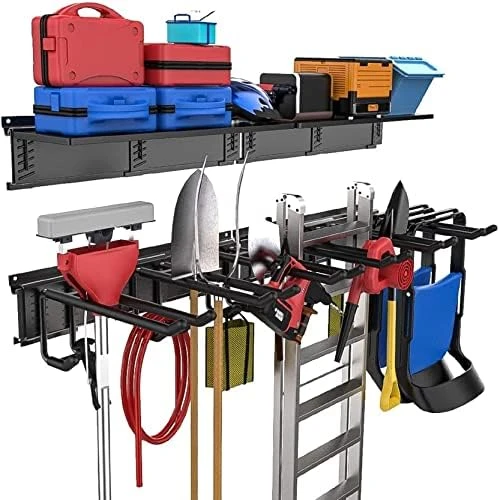TORACK Tool Storage Rack, Heavy Duty Steel Garage Wall Mount Garden Tool Organizer For Ladders, Chairs, Shovels, Broom, Power Tools (8-Pack 5.7"-11" Mixed Hooks, Up To 800 Lbs) 8 TORACK Tool Storage Rack, Heavy Duty Steel Garage Wall Mount Garden Tool Organizer For Ladders, Chairs, Shovels, Broom, Power Tools (8-Pack 5.7"-11" Mixed Hooks, Up To 800 Lbs) - Image 8