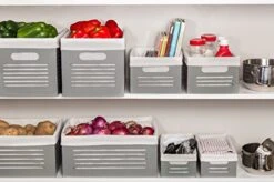 Wooden Storage Box Toilet Paper Basket - Decorative Closet, Cabinet And Shelf Basket Organizer Lined With Machine Washable Soft Linen Fabric - Grey, Extra Small 12 Wooden Storage Box Toilet Paper Basket - Decorative Closet, Cabinet And Shelf Basket Organizer Lined With Machine Washable Soft Linen Fabric - Grey, Extra Small -Songmics Furniture Shop 51dQogMWylL