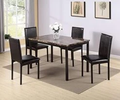 P PURLOVE 4 Piece Kitchen Table Set Counter Height Dining Setwith One Rectangle Table And 2 Cushioned Chirs And 1 Cushioned Bench For 4 Persons Dining Room Table Set(Table And 2 Chairs And 1 Bench) -Songmics Furniture Shop 51dQvCWaKRS. AC