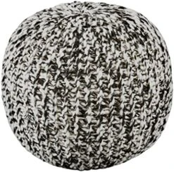 Signature Design By Ashley Latricia Round Knitted Pouf Ottoman, 17 X 17 Inches, Black & White -Songmics Furniture Shop 51dRBBe7MnL. AC