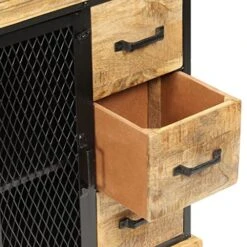 BDBHAVB Hutch For Kitchen Storage, Storage Cabinet, Sideboard, Strong And Sturdy Suitable For Dining Room, Bedroom, Office 23.6"x11.8"x29.5" Solid Mango Wood 10 BDBHAVB Hutch For Kitchen Storage, Storage Cabinet, Sideboard, Strong And Sturdy Suitable For Dining Room, Bedroom, Office 23.6"x11.8"x29.5" Solid Mango Wood -Songmics Furniture Shop 51dViCbWDYL