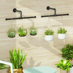 FANHAO Industrial Pipe Clothes Rack, Heavy Duty Rustic Detachable Wall Mounted Clothing Rack Black Iron Garment Bar, Multi-purpose Hanging Rod For Closet Storage, 2 Pack 9 FANHAO Industrial Pipe Clothes Rack, Heavy Duty Rustic Detachable Wall Mounted Clothing Rack Black Iron Garment Bar, Multi-purpose Hanging Rod For Closet Storage, 2 Pack -Songmics Furniture Shop 51dkOyIQWuL