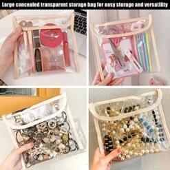 Wowang 110 Pcs Travel Jewelry Organizer Bags PVC Jewelry Storage Bag Pouch Self Seal Plastic Zipper Bag,Small Clear Plastic Bags For Jewelry Necklace Rings 5 Wowang 110 Pcs Travel Jewelry Organizer Bags PVC Jewelry Storage Bag Pouch Self Seal Plastic Zipper Bag,Small Clear Plastic Bags For Jewelry Necklace Rings -Songmics Furniture Shop 51dskaPycCL