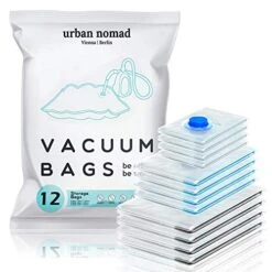 Vacuum Storage Bags For Clothes Duvets Travel - Multi Pack Jumbo Medium Small, Reusable No Leak Compression 80% More Space Saver, Vaccumm Suction Seal Bag Extra Durable, Bedding Blanket Vacume