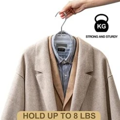 Quality Acrylic Clear Lucite Hangers 20-Pack With Bar Chrome Hooks For Clothes, Pants, Suit Jackets, Coats, And Shirts, Closet And Wardrobe Organization (Chrome/Gloss Silver Hook, 20) -Songmics Furniture Shop 51e8ujfqqQL