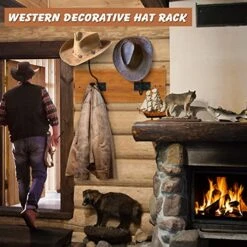 Pickuparts Cowboy Hat Rack For Wall Set Of 4 Cowboy Hat Holder Rustic Western Horseshoe Hat Hanger With 2 Wooden Board Hat Organizer For Western Wall Decor Collection Cowboys Gifts For Men Dad Him 8 Pickuparts Cowboy Hat Rack For Wall Set Of 4 Cowboy Hat Holder Rustic Western Horseshoe Hat Hanger With 2 Wooden Board Hat Organizer For Western Wall Decor Collection Cowboys Gifts For Men Dad Him -Songmics Furniture Shop 51eSmMoufYL