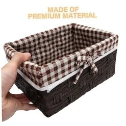 Pantry Baskets 3pcs 3 Piece Set Storage Basket Lining Magazine Linen Woven Basket Makeup Organizer 10 Pantry Baskets 3pcs 3 Piece Set Storage Basket Lining Magazine Linen Woven Basket Makeup Organizer -Songmics Furniture Shop 51eeNYI3TZL