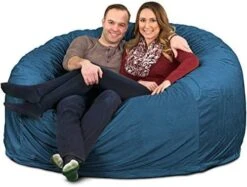 ULTIMATE SACK 6000 (6 Ft.) Bean Bag Chair Cover In Multiple Colors: Cover ONLY. (6000, Navy Suede) -Songmics Furniture Shop 51ef1jgCIRL. AC