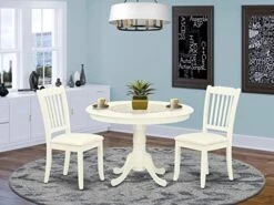 East West Furniture HLDA5-BMK-W 5PC Round 42 Inch Table And 4 Vertical Slatted Chairs -Songmics Furniture Shop 51eflheyW4L. AC