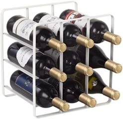 Buruis 6 Bottle Countertop Wine Rack - Wine Holder For Red White Wine Storage - Freestanding Metal Wine Rack - Modern Tabletop Bottle Holder - Black -Songmics Furniture Shop 51eh vlc5uL. AC