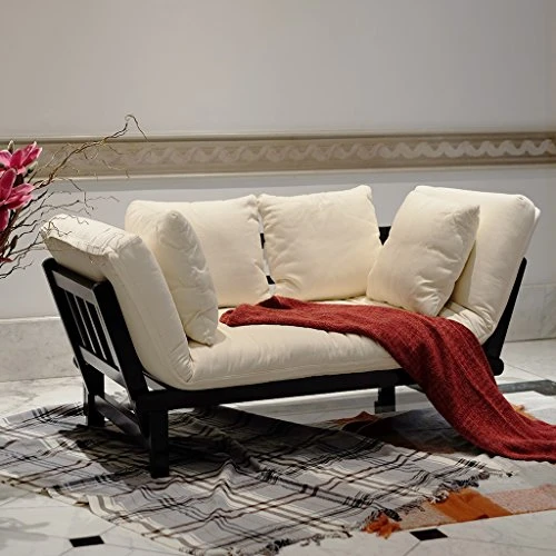 Cambridge Casual Solid Wood Brion Futon Daybed, Black/Ivory 1 Cambridge Casual Solid Wood Brion Futon Daybed, Black/Ivory