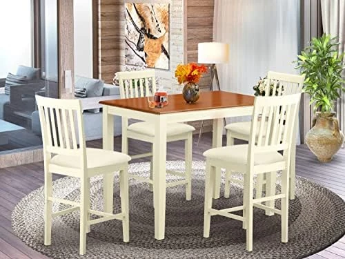 East West Furniture YAVN3-MAH-W Dining Set, 3-Piece 10 East West Furniture YAVN3-MAH-W Dining Set, 3-Piece - Image 10