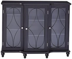 Kings Brand Furniture Wood Storage Sideboard Buffet Cabinet Console Table, Black -Songmics Furniture Shop 51f8FJoiEWL