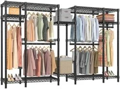 VIPEK V22S Garment Rack Heavy Duty Clothes Rack Large Portable Wardrobe Clothes Storage Organizer Closet With 6 Hang Rods & 8 Shelves - Extra Wide - 104.5" Lx16.5 Wx76.4 H, Max Load 1000lbs, White 14 VIPEK V22S Garment Rack Heavy Duty Clothes Rack Large Portable Wardrobe Clothes Storage Organizer Closet With 6 Hang Rods & 8 Shelves - Extra Wide - 104.5" Lx16.5 Wx76.4 H, Max Load 1000lbs, White -Songmics Furniture Shop 51f9MaVKXtL. AC