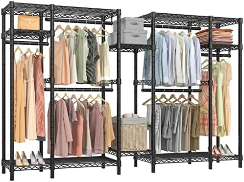 VIPEK V22S Garment Rack Heavy Duty Clothes Rack Large Portable Wardrobe Clothes Storage Organizer Closet With 6 Hang Rods & 8 Shelves - Extra Wide - 104.5" Lx16.5 Wx76.4 H, Max Load 1000lbs, White 7 VIPEK V22S Garment Rack Heavy Duty Clothes Rack Large Portable Wardrobe Clothes Storage Organizer Closet With 6 Hang Rods & 8 Shelves - Extra Wide - 104.5" Lx16.5 Wx76.4 H, Max Load 1000lbs, White - Image 7